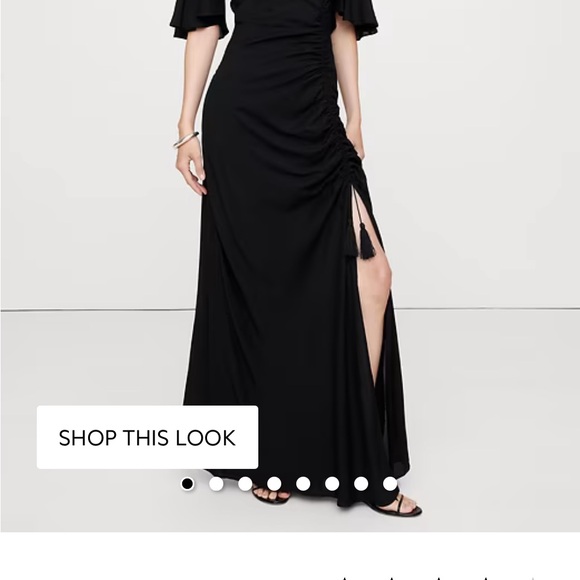 Banana Republic Black Midi Dress - Picture 3 of 5